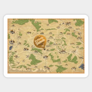 Northwestern Silvania map Sticker